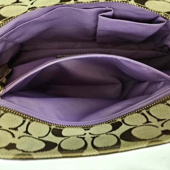 Coach Mosaic Leather Patchwork Shoulder Tote Bag in Gold and Tan F0993-F14004 - Picture 17 of 17